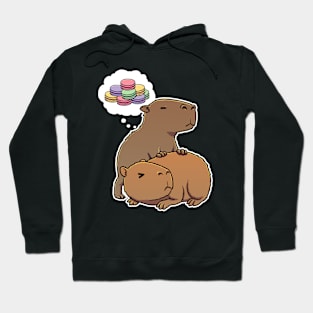 Capybara hungry for Macaroons Hoodie